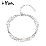 Silver 990 Beads Bracelet w/ Lucky Charms for Women Girls