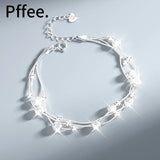 Silver Beads Bracelet Women Lucky Charms Chains Girls Ladies Chain