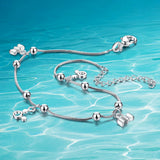 925 Sterling Silver Cartoon Mickey Anklet for Women