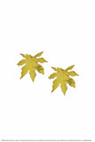 Silver Autumn Series Plated Sycamore Leaf Earrings