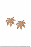 Silver Rose Sycamore Leaf Earrings