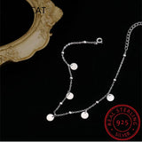 925 Silver Geometric Beads Anklets Minimalist Foot Jewelry SCT011