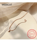 925 Silver Geometric Beads Anklets Minimalist Foot Jewelry SCT011