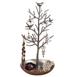 Silver Birds Tree Tabletop Jewelry Display Necklace Earring Stands