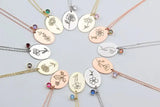 Silver Birth Flower Necklace - Personalized Flower Necklace