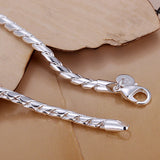 925 Silver Bracelet 4mm Valentine Chain for Men & Women