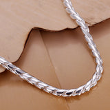 925 Silver Bracelet 4mm Valentine Chain for Men & Women