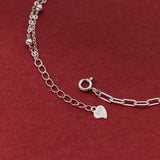 Minimalist Chinese Style Silver Bracelet for Women