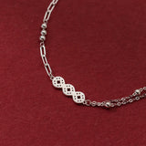 Minimalist Chinese Style Silver Bracelet for Women