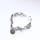 Smile Face Retro Hip Hop 925 Sterling Silver Bracelet Jewelry