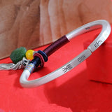 Ethnic Style Peaceful Joy Silver Bracelet for Women