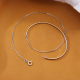 925 Silver Chain Link Double Layered Bangle Women Jewelry