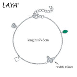 925 Sterling Silver Butterfly Bracelet for Women with High Zirconium Jewelry