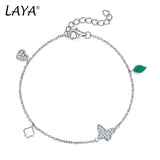 925 Sterling Silver Butterfly Bracelet for Women with High Zirconium Jewelry