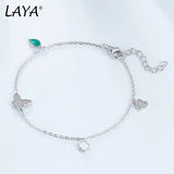 925 Sterling Silver Butterfly Bracelet for Women with High Zirconium Jewelry
