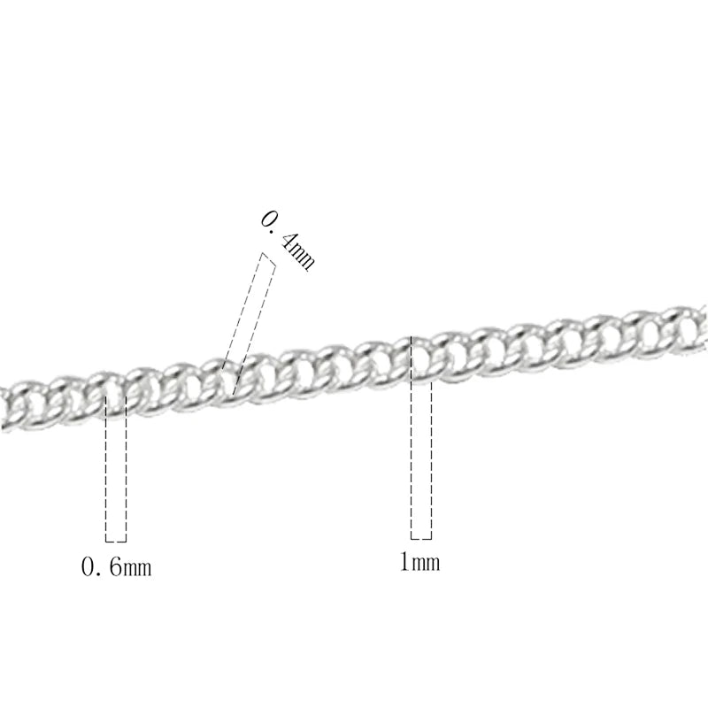 925 Sterling Silver Chain for DIY Necklace Making - 1 Meter