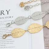 Metal Leaves Chain Belt Chunky Fringes Belts Hip