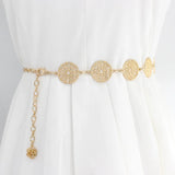 Metal Leaves Chain Belt Chunky Fringes Belts Hip