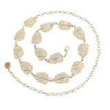 Metal Leaves Chain Belt Chunky Fringes Belts Hip