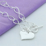 925 Silver European Heart Charm Bracelet for Women