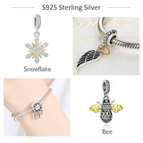 925 Sterling Silver Tree Love Heart European Charms Beads DIY Jewelry