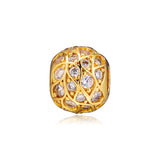 Sparkling Pattern Charm Fits 925 Sterling Silver Bracelets