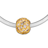 Sparkling Pattern Charm Fits 925 Sterling Silver Bracelets