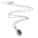 Silver Stainless Steel Irregular Shape Urn Cremation Jewelry Necklace