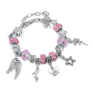 Animal Style Charm Bracelets with Marano Beads for Kids
