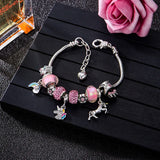 Animal Style Charm Bracelets with Marano Beads for Kids