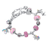 Animal Style Charm Bracelets with Marano Beads for Kids