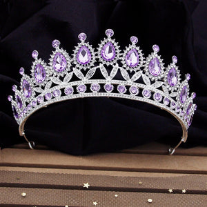 Baroque Crystal Bridal Crown Headband Queen Tiaras