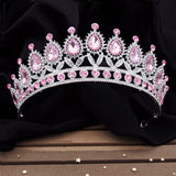 Baroque Crystal Bridal Crown Headband Queen Tiaras