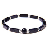 Amethysts Rectangle Stone Bracelet Meditation Jewelry