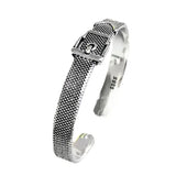 Silver Belt Buckle Braided Width Bracelet Female Creative Hand Jewelry Party