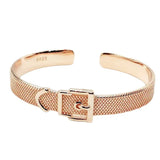 Silver Belt Buckle Braided Width Bracelet Female Creative Hand Jewelry Party