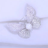 Large Butterfly Brooch Pin CZ Wedding Jewelry Women