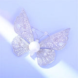 Large Butterfly Brooch Pin CZ Wedding Jewelry Women
