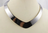 Silver Bohemia Women Wide Cuff Necklace Heart Circle