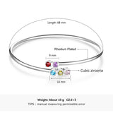 Personalized Birthstone Bracelet Fine Jewelry Anniversary Gift for Women