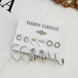 Vintage Butterfly Hoop Earrings Set for Women Girls
