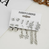 Vintage Butterfly Hoop Earrings Set for Women Girls