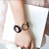 Silver Chain Bangle Bracelet Stainless Steel Link Jewelry