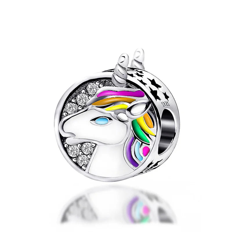 Enamel Charm Circular Beads for Bracelets Jewelry Making