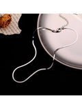 Silver Clavicle Chain Necklace Girls Neck Chain Snake Bone Chain