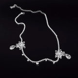 Silver Crystal Rhinestone Wedding Headpiece Bridal Head Chain Headband