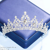 Silver Crystal Rhinestone Crown Tiara Wedding Hair Accessories Women