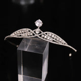 Silver Crystal Tiara Crown for Bridal Wedding Queen Princess Hair