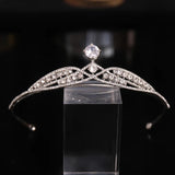 Silver Crystal Tiara Crown for Bridal Wedding Queen Princess Hair