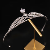 Silver Crystal Tiara Crown for Bridal Wedding Queen Princess Hair